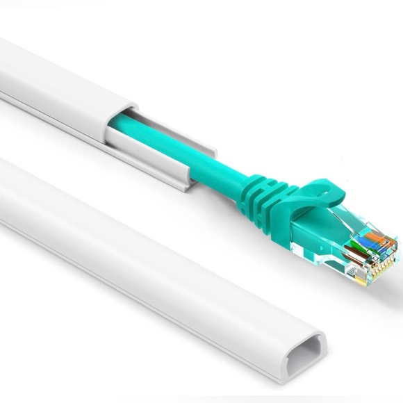 Wall Cord Cover, 153in Mini Wire Hider, Paintable Cable Concealer, 9 Pieces -NWT - Picture 1 of 9